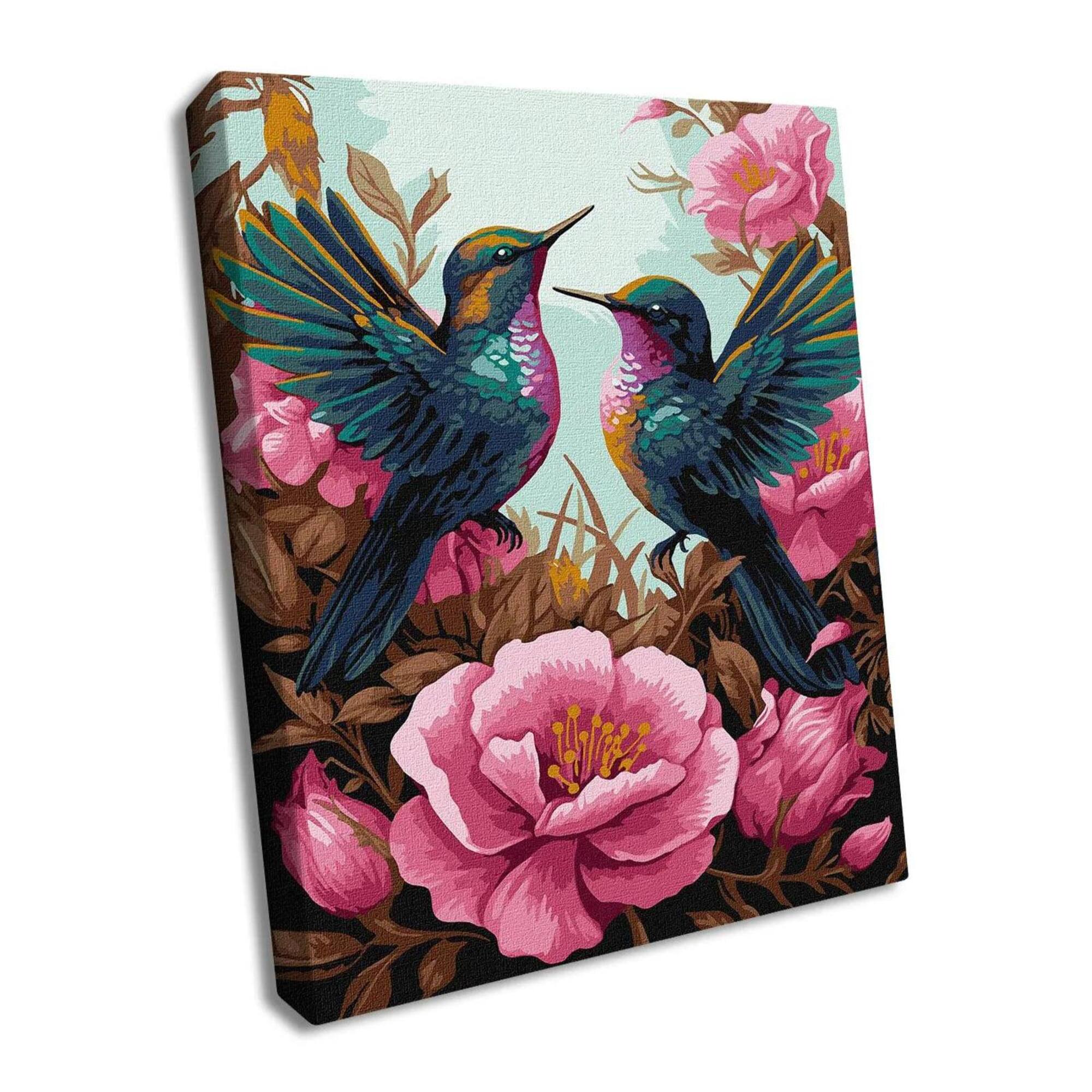 Ideyka Sophisticated Hummingbirds Painting by Numbers Kit
